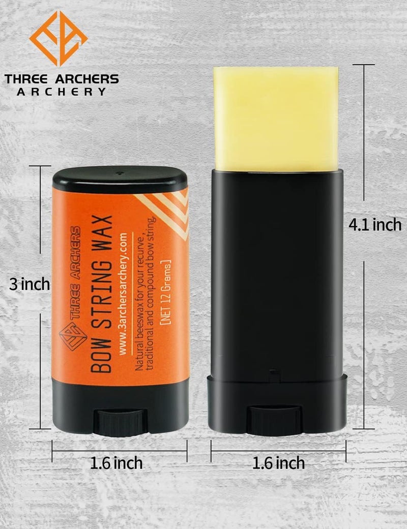 THREE ARCHERS Archery Bowstring Wax Recurve Bow Wax Pure Natural Beeswax - Image 2